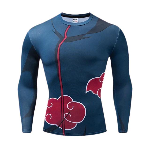 Naruto Akatsuki BJJ Rash Guard Long Sleeve Compression Rash Guard Naruto Akatsuki