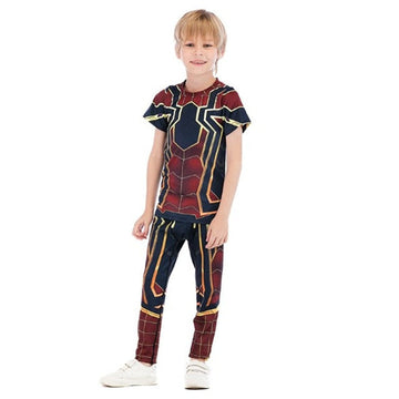Kids Spiderman Compression 'Iron Spider' Rashguard Set