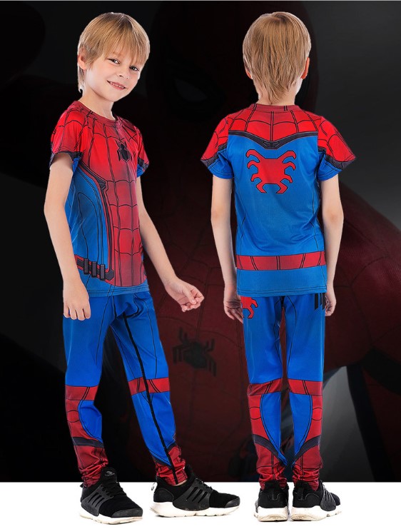 Kids Spiderman Compression 'Classic' Rashguard Set