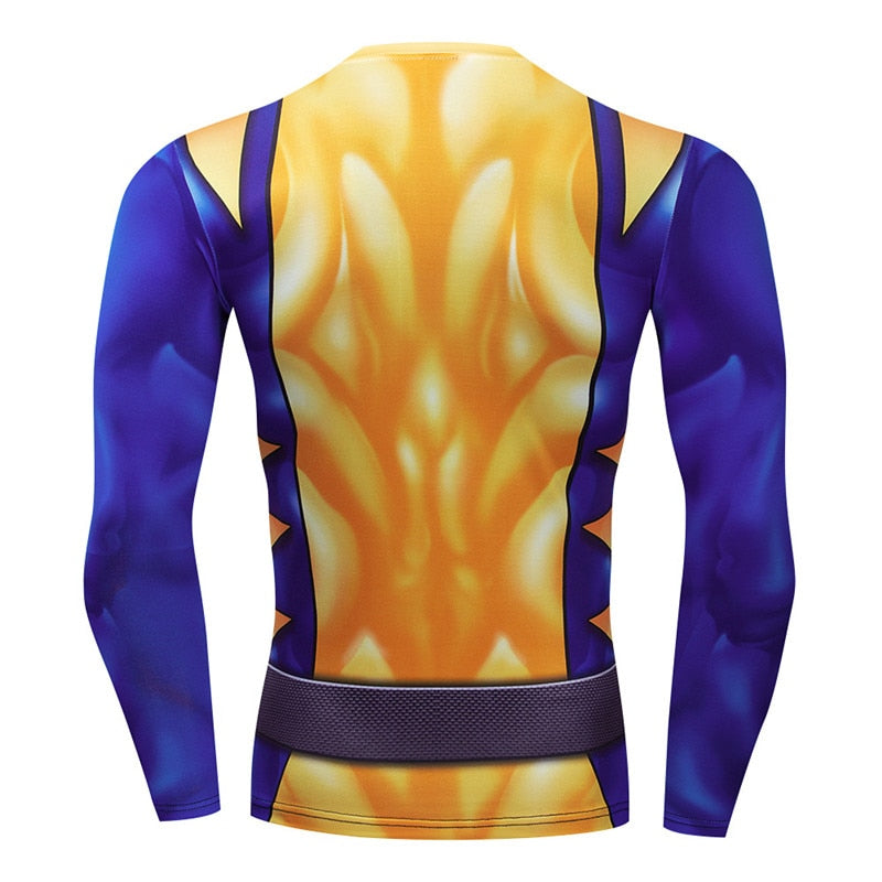 X Men Wolverine Compression '90's Uniform' Long Sleeve Rashguard