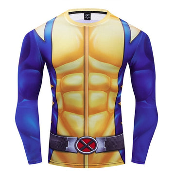 X Men Wolverine Compression '90's Uniform' Long Sleeve Rashguard