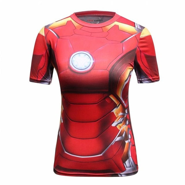 Women's Iron Man Compression Classic Short Sleeve Rashguard