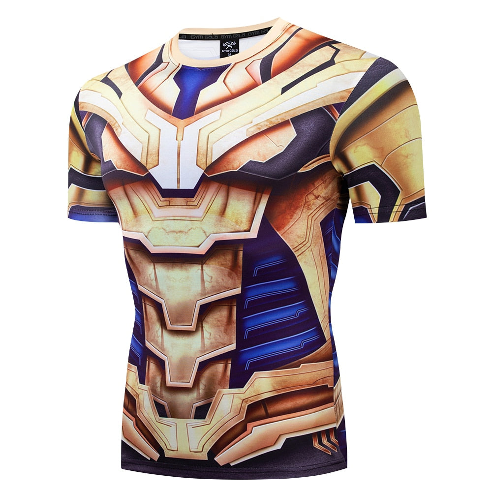 Thanos Compression 'End Game | War Armor' Short Sleeve Rashguard