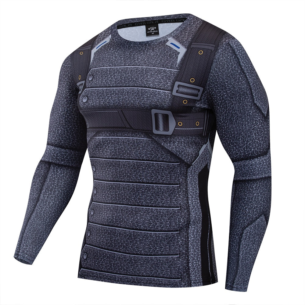 Soldier Compression 'Winter Soldiery Barnes' Long Sleeve Rashguard