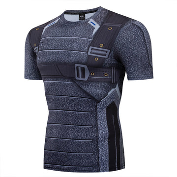 Soldier Compression 'Winter Soldiery Barnes' Short Sleeve Rashguard