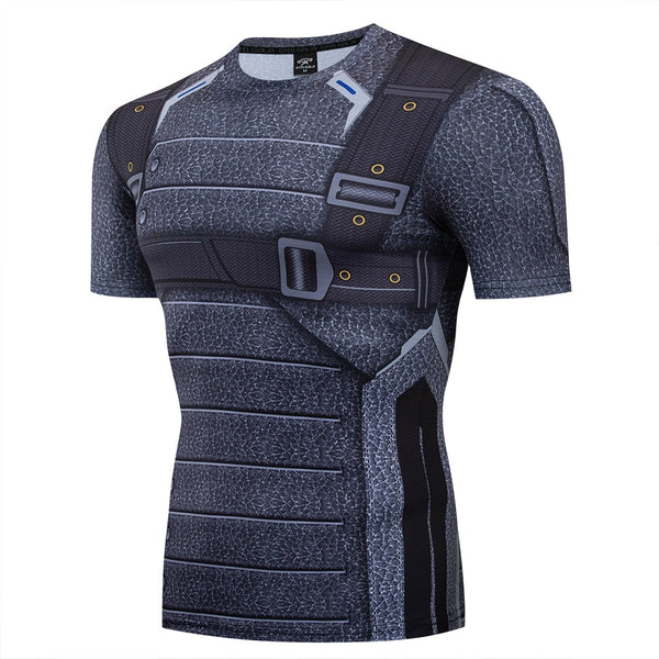 Soldier Compression 'Winter Soldiery Barnes' Short Sleeve Rashguard