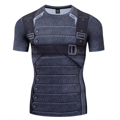 Soldier Compression 'Winter Soldiery Barnes' Short Sleeve Rashguard