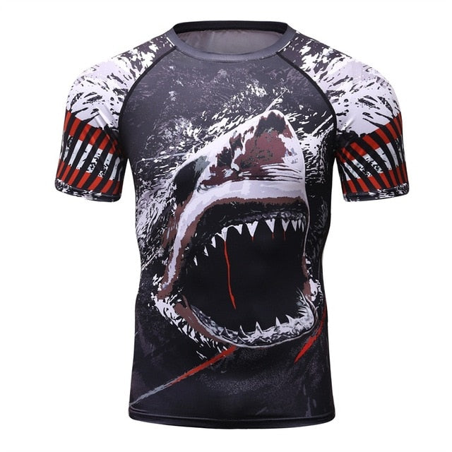 Great White Shark 'Prey' Elite Short Sleeve Rashguard
