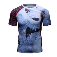 Shark Compression 'Octopus' Elite Short Sleeve Rashguard