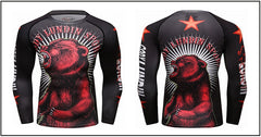 Bear Compression 'Red Scare' Elite Long Sleeve Rashguard
