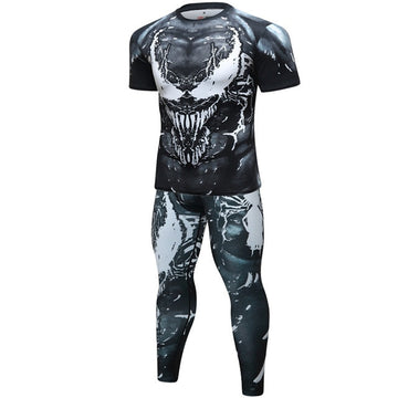 Venum Compression 'Sheer Carnage' Elite Short Sleeve Rashguard Set