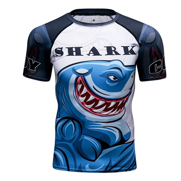 Great White Shark Compression 'Come At Me' Elite Short Sleeve Rashguard