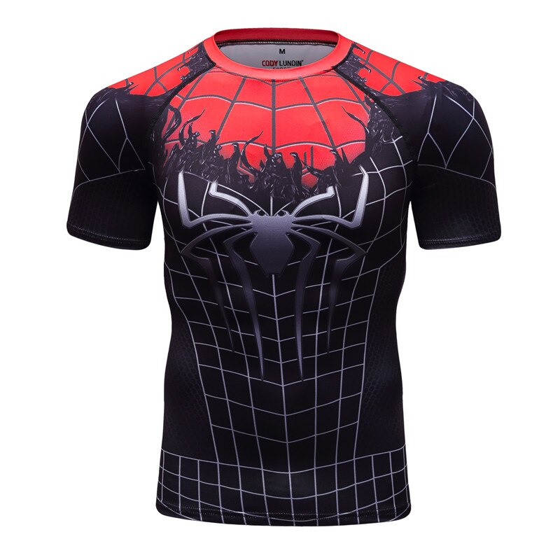 Spider Man Compression 'Venom Symbiote' Elite Short Sleeve Compression Rashguard