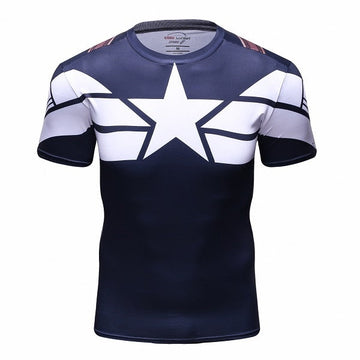 Captain America Compression '101st Airborne' Elite Short Sleeve Rashguard