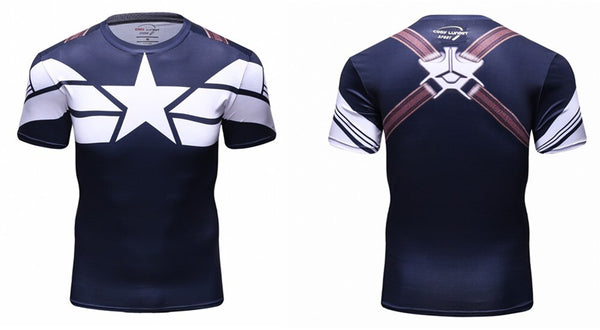 Captain America Compression '101st Airborne' Elite Short Sleeve Rashguard