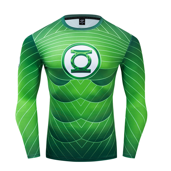 Green Lantern Compression 'Comic' Premium Long Sleeve Rashguard