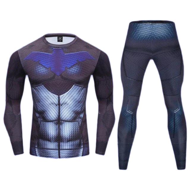 Nightwing Compression 'Young Justice | 2.0' Premium Long Sleeve Rashguard Set