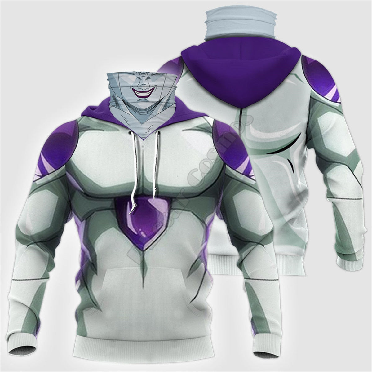 Dragon Ball Z 'Frieza' Pullover Hoodie with Pull-Up Neck
