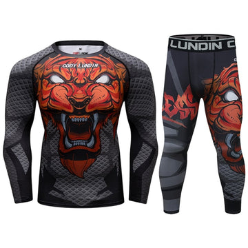 Men's Warrior Series Elite Tiger 'My Jungle' Compression Set