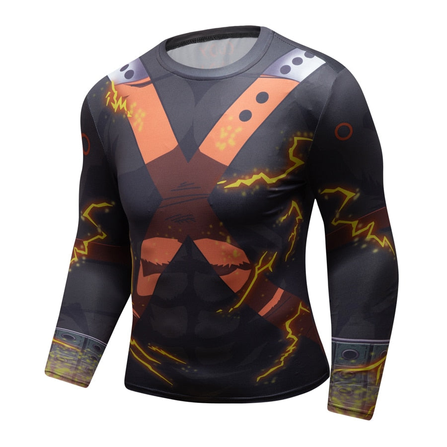 'Bakugo | One For All' BJJ Rash Guard My Hero Academia Elite Long Sleeve Rashguard