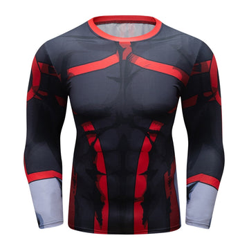 My Hero Academia All Might Bronze Age Elite BJJ Rash Guard Long Sleeve Rashguard