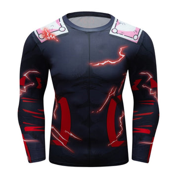 Elite Long Sleeve Rashguard Onyx Deku Full Cowling My Hero Academia