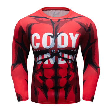 Plus Ultra Red My Hero Academia Elite Long Sleeve Rashguard
