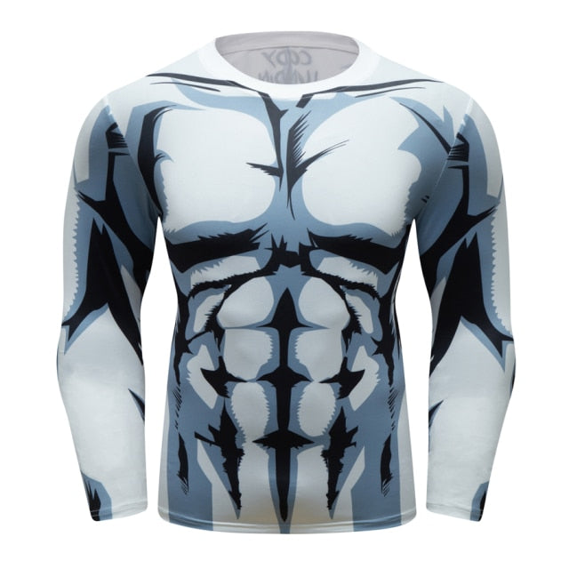 Plus Ultra White Elite Long Sleeve Rash Guard My Hero Academia BJJ Rashguard