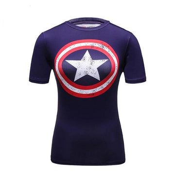 Women's Captain Compression 'USA' Short Sleeve Rashguard