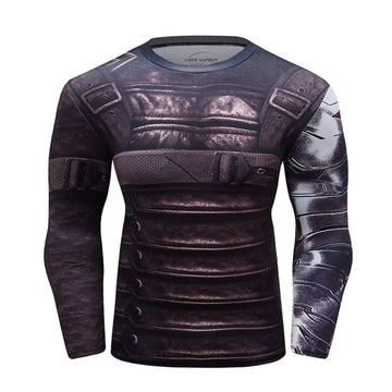 Winter Soldier 'Soldier | White Wolf' Compression Elite Long Sleeve Rashguard