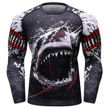 Great White Shark 'Prey' Elite Long Sleeve Rashguard