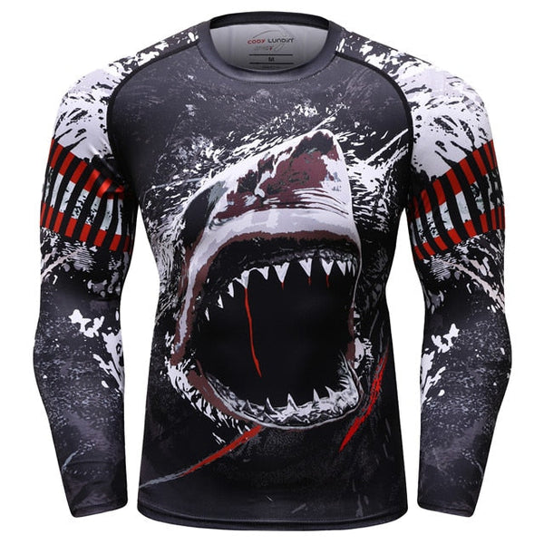 Great White Shark 'Prey' Elite Long Sleeve Rashguard