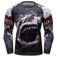 Great White Shark 'Prey' Elite Long Sleeve Rashguard