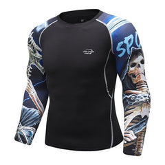 Skull Compression 'Bones' Elite Long Sleeve Rashguard