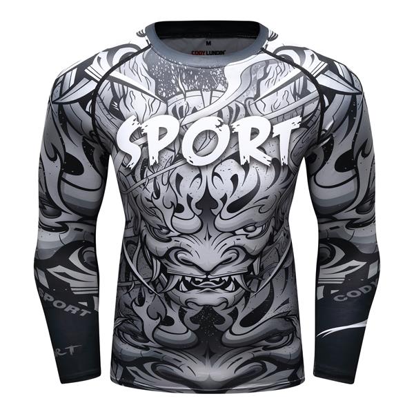 Dragon Compression 'Grey' Elite Long Sleeve Rashguard