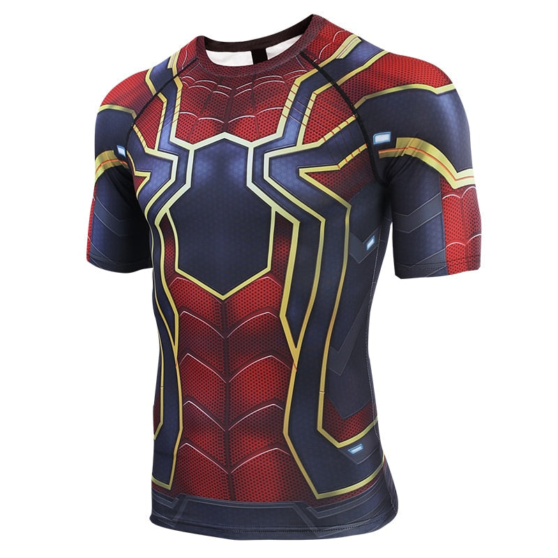Spider Man Compression 'Far From Home | Iron Spider Man' Short Sleeve Rashguard