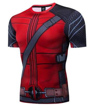 Deadpool Compression 'Deadpool' Short Sleeve Compression Rashguard