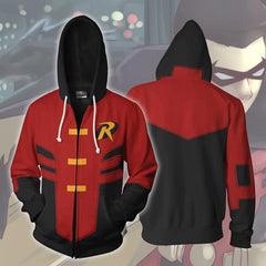 Robin 'Red Robin' Zip Up Hoodie-RashGuardStore