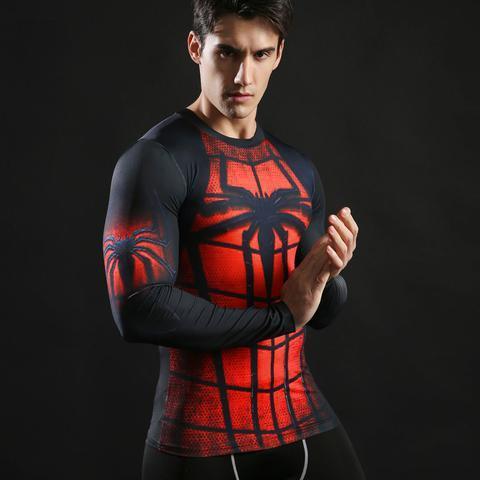 Spiderman "Black" Compression Long Sleeve Rashguard-RashGuardStore