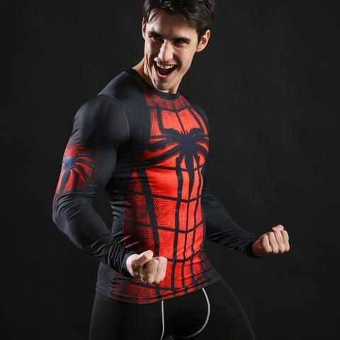 Spiderman "Black" Compression Long Sleeve Rashguard-RashGuardStore