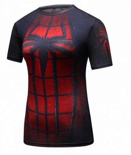 Spiderman "Black" Women's Compression Rashguard-RashGuardStore