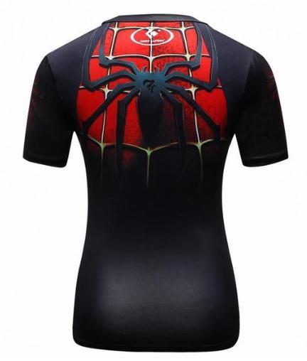 Spiderman "Black" Women's Compression Rashguard-RashGuardStore