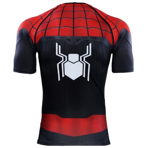 Spiderman 'Far From Home' Compression Short Sleeve Rashguard-RashGuardStore