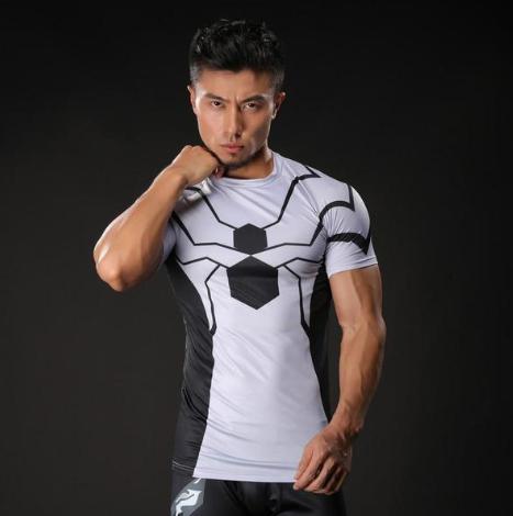 Spiderman "Future Foundation" Compression Short Sleeve Rashguard-RashGuardStore