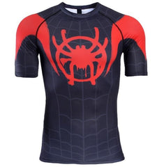 Spiderman 'Into The Spiderverse' Miles Morales Compression Short Sleeve Rashguard-RashGuardStore