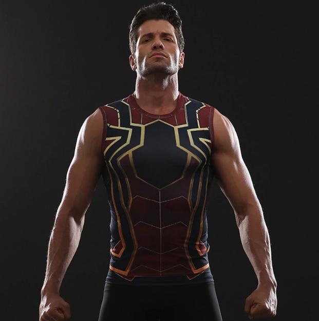 Spiderman "Iron Spider" Infinity War Compression Tank Top-RashGuardStore