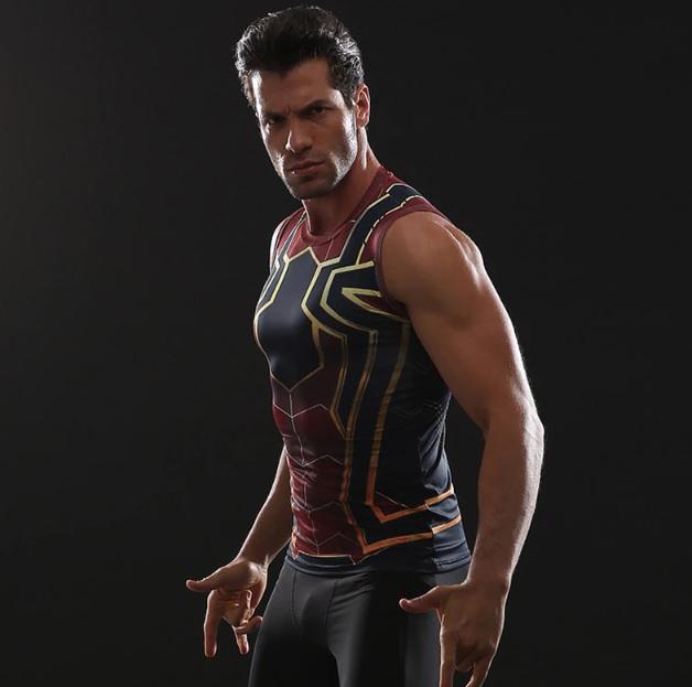 Spiderman "Iron Spider" Infinity War Compression Tank Top-RashGuardStore