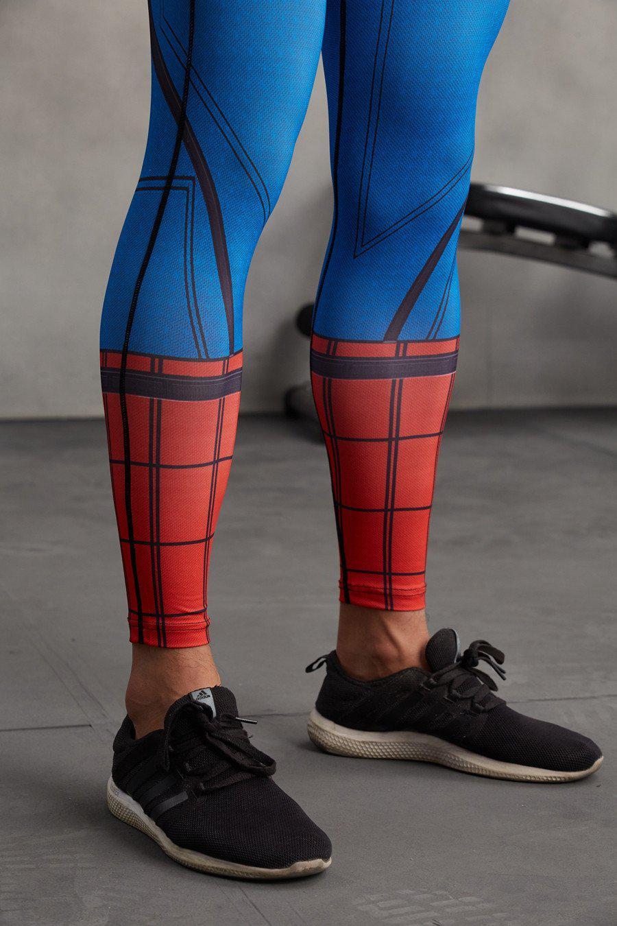 Spiderman Men'S Compression Leggings Grappling Spats-RashGuardStore