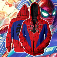 Spiderman 'Mkiv Armor' Zip Up Hoodie-RashGuardStore