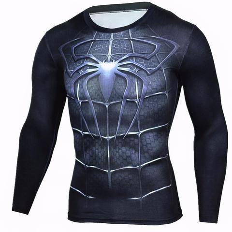 Spiderman "Spiderman 3" Compression Long Sleeve Rashguard-RashGuardStore